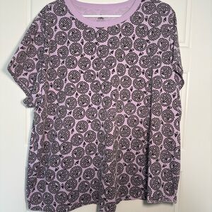Disney Grape Soda Patterned Women’s 3X Short-Sleeve Tee